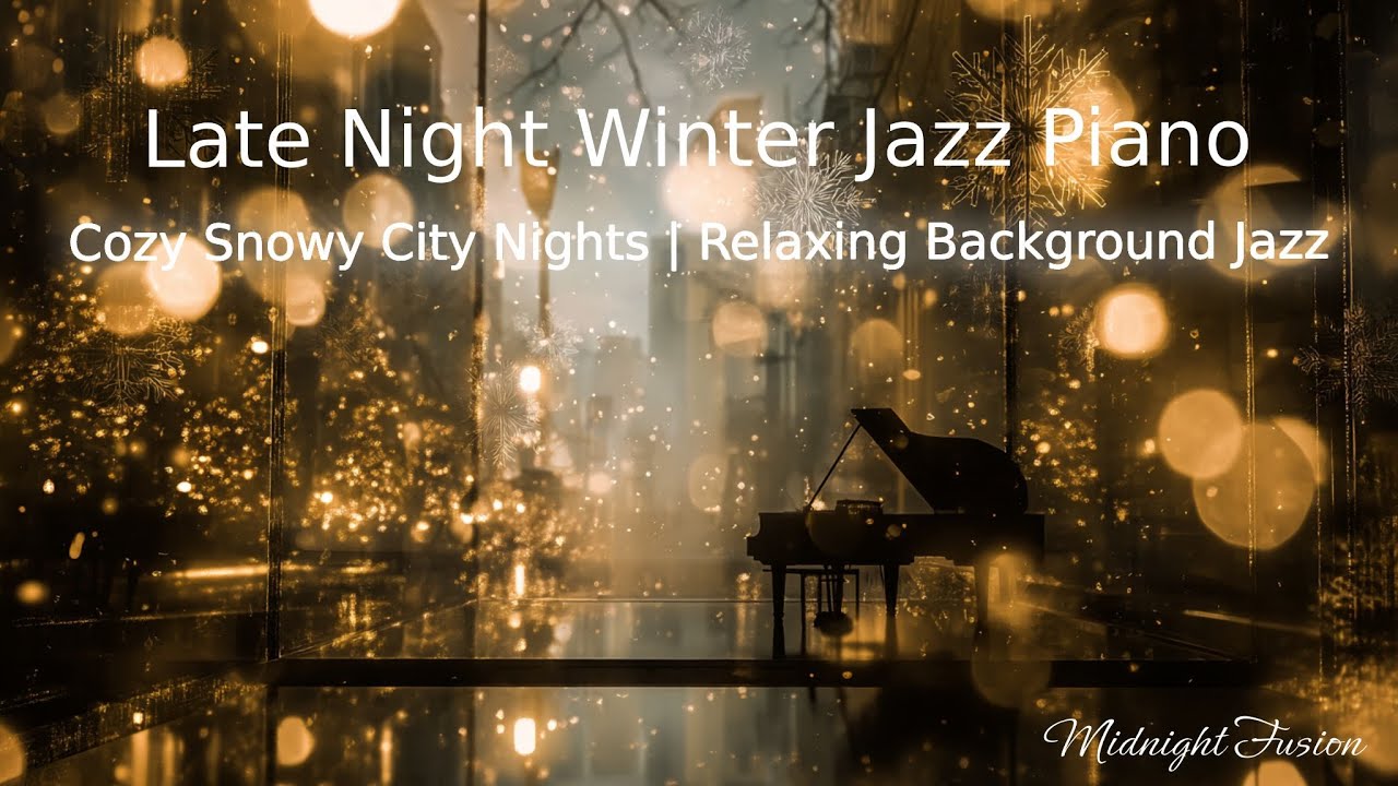 Late Night Winter Jazz | Cozy Snowy City Nights