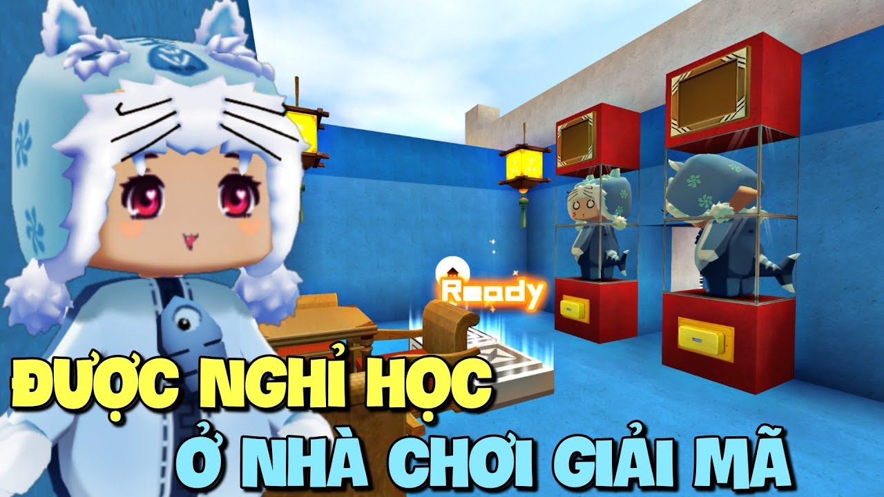 Tiếp tục chuỗi ngày nghỉ học | Meowpeo ở nhà không biết làm gì nên chơi giải mã trong Mini World