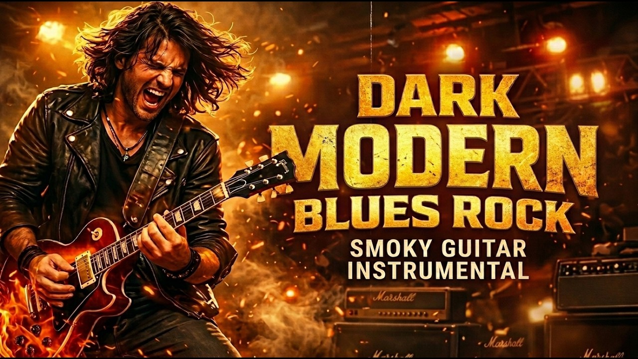 Dark Modern Blues Rock Instrumental Playlist | Smoky Guitar Blues with Subtle Metal Edge