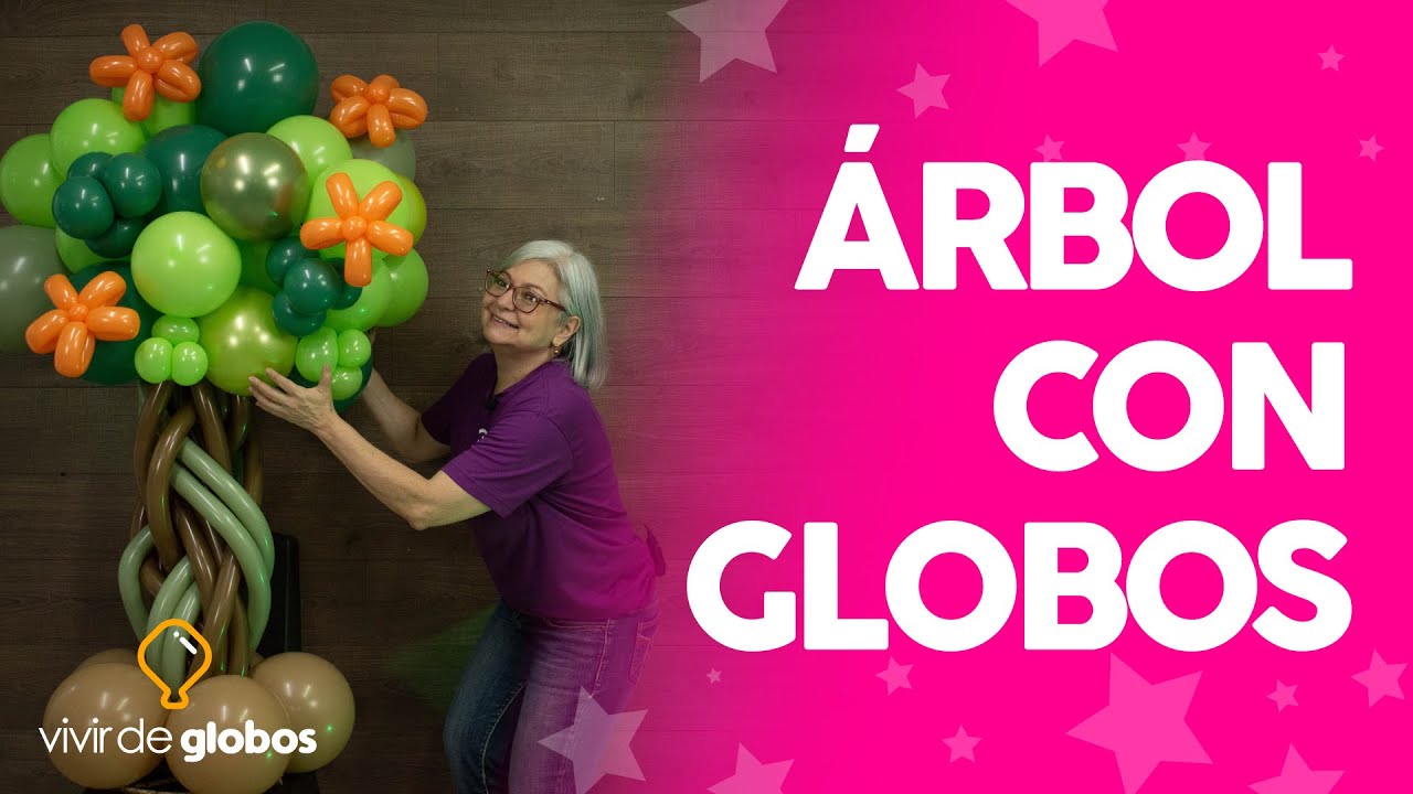 CÓMO HACER UN ÁRBOL CON GLOBOS PARA UN JARDÍN ENCANTADO