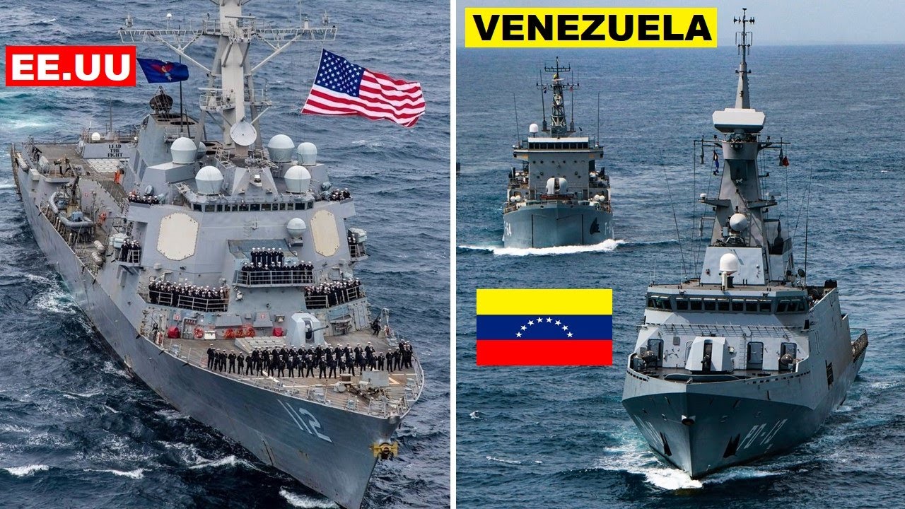 Buques de Guerra de Venezuela vs Flotilla Naval de EE.UU.