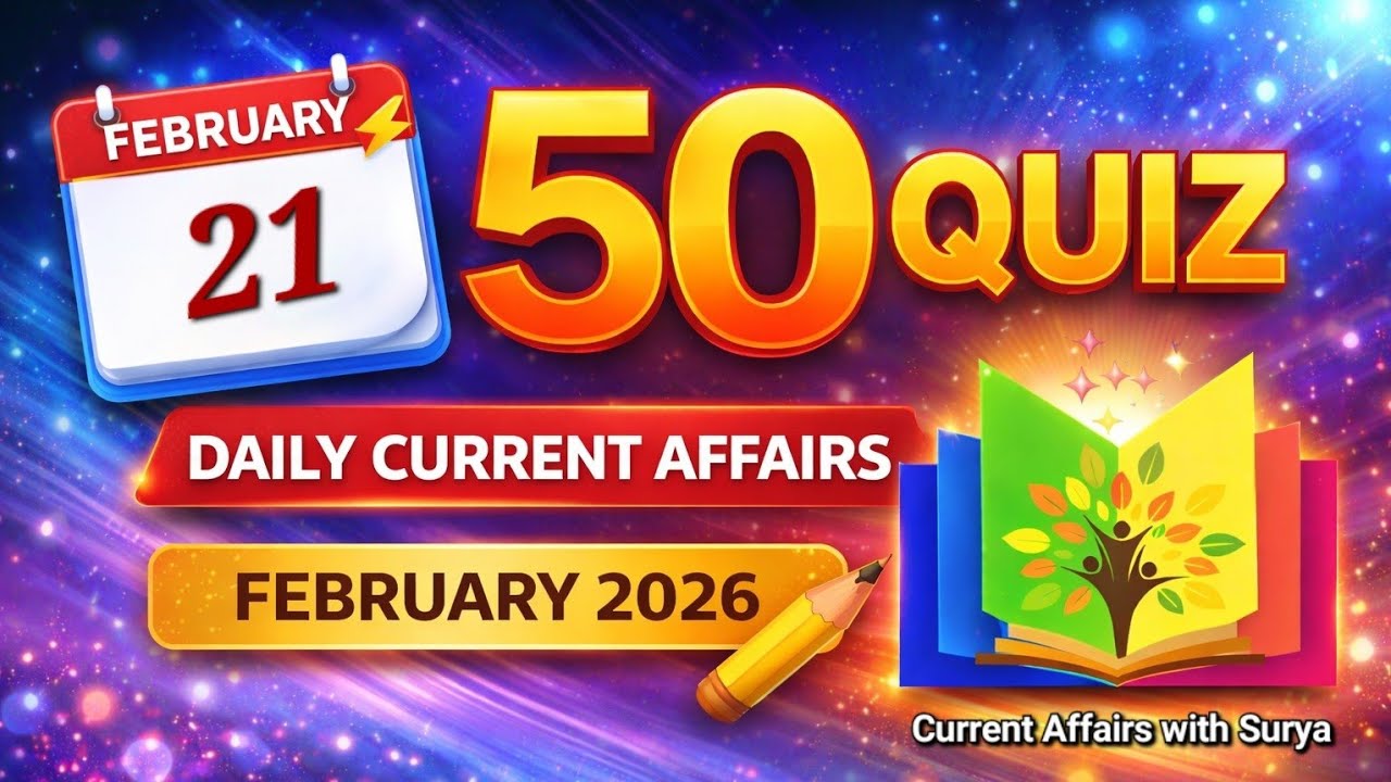 📚 21 February 2026 | Current Affairs with Surya | Daily Current Affairs Quiz in Tamil and English