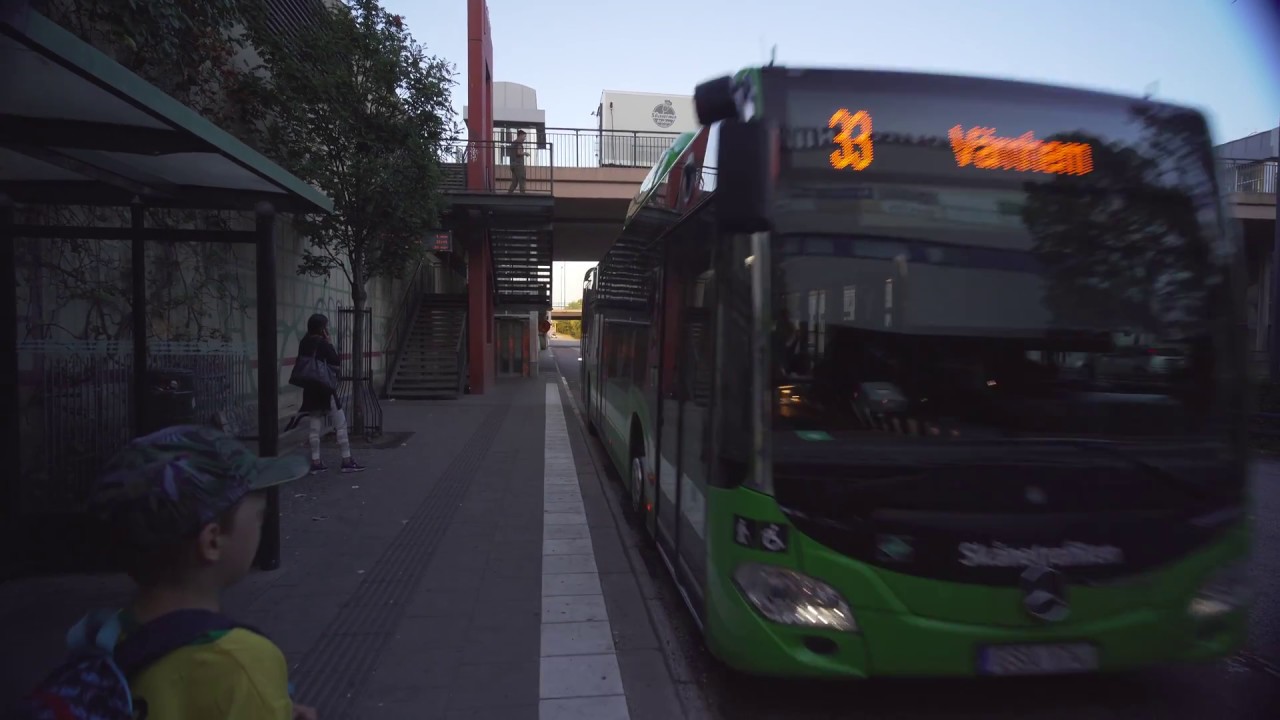 Sweden, Malmö, bus 33 ride from Rosengård Centrum to Värnhem