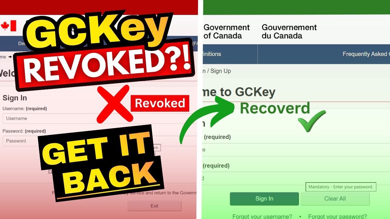 GCKey Revoked? How to Recover your IRCC Account (Step-by-Step) 2026