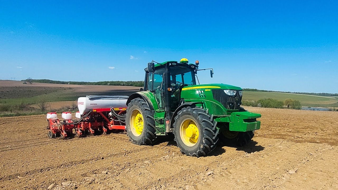 Посівна соняшника John Deere М6140 з сівалкою Gaspardo 8 Renata