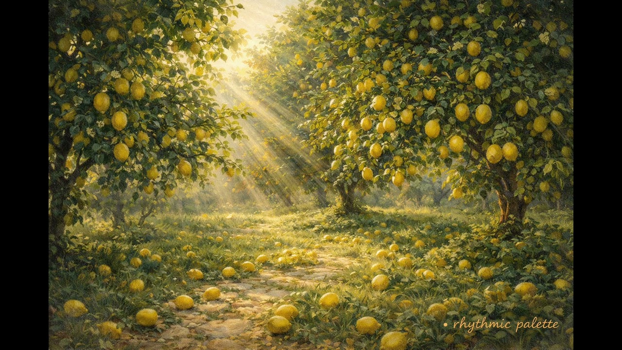 Morning Jazz in a Sunlit Lemon Garden 🍋☀️ | Relaxing Caf&eacute; Ambience