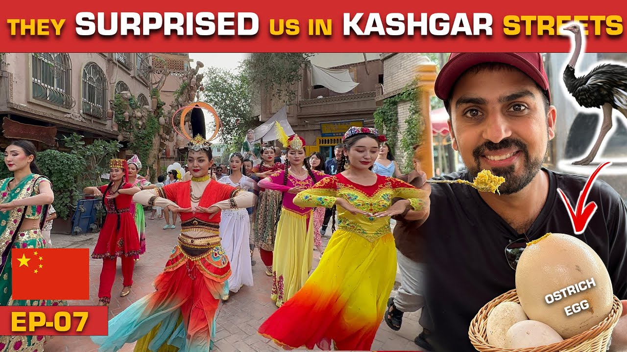 Eating OSTRICH EGG and PIGEON BarBQ in 🇨🇳 CHINA | Kashgar - Xinjiang Street Dance| EP-07