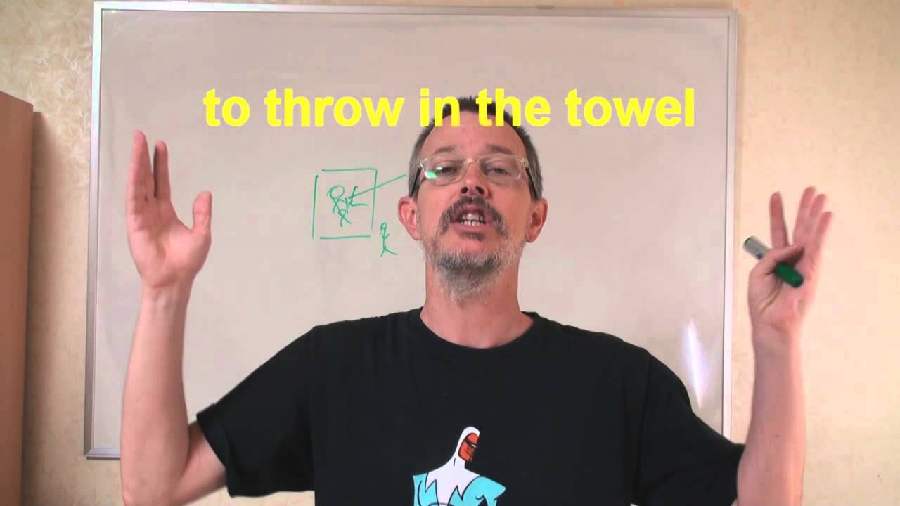 Learn English: Daily Easy English Expression 0269 -- 3 Minute English Lesson: to throw in the towel