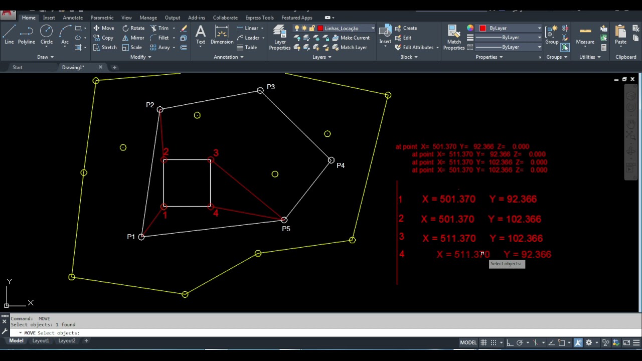 Conceitos básicos de locação topográfica com estação total e teodolito no AutoCAD
