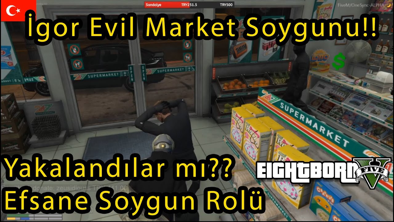 EightbornV İgor Devil Soygun Yapıyor!! - Efsane Soygun Rolü - EightbornV Rraenee Komik Soygun