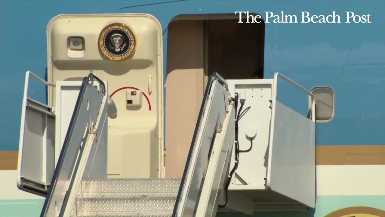 Donald Trump boards Air Force One ahead of attending the Super Bowl in New Orleans