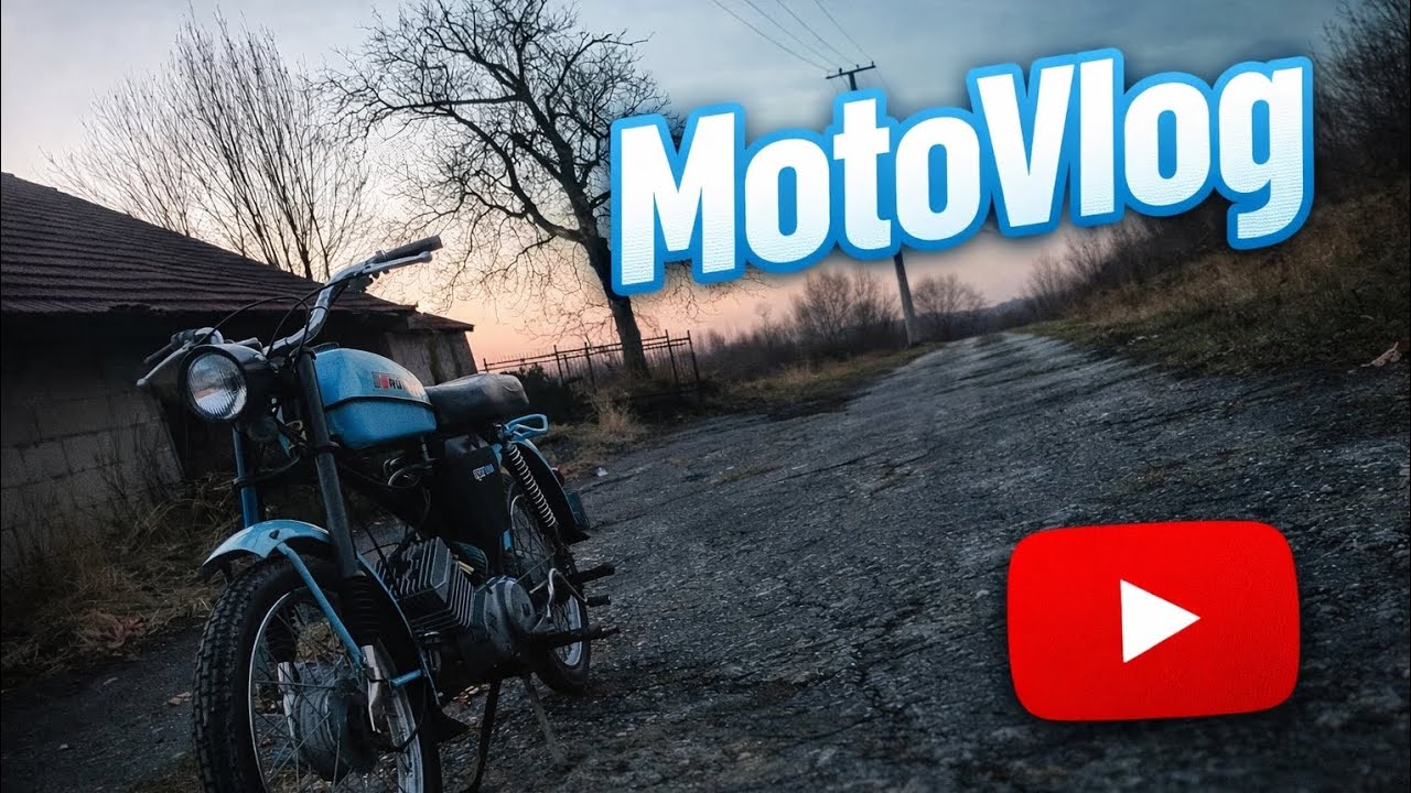 Ogar z silnikiem Simsona- Przejazd po wsi - MotoVlog 