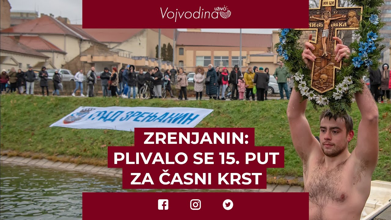 Plivalo se 15. put za Časni krst, na jezeru u Zrenjaninu