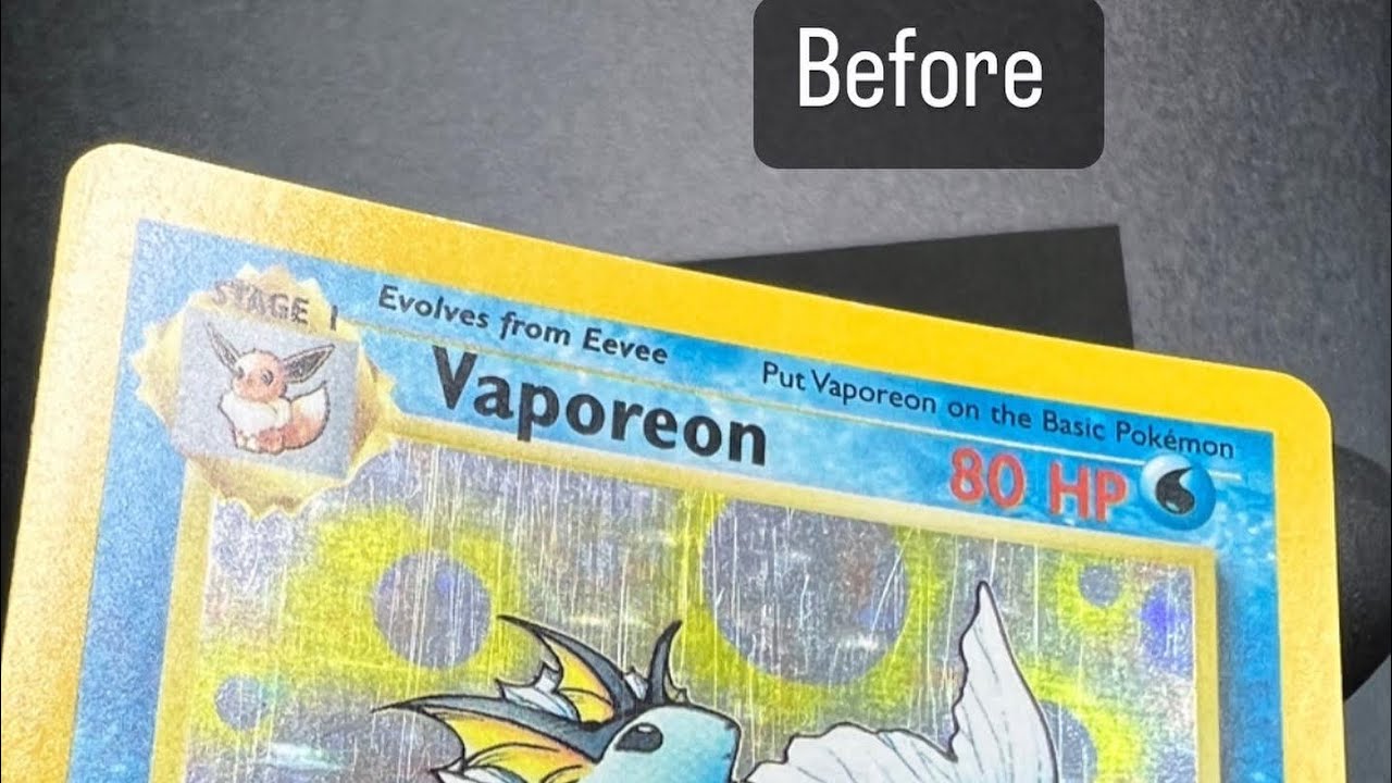 Восстановление карты Pokémon-Vaporeon TCG