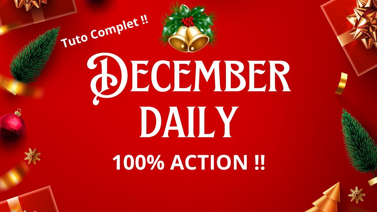 Tuto DECEMBER DAILY 100% Action avec déco Bloc de Noël 30x30 ACTION ! {journal de décembre}