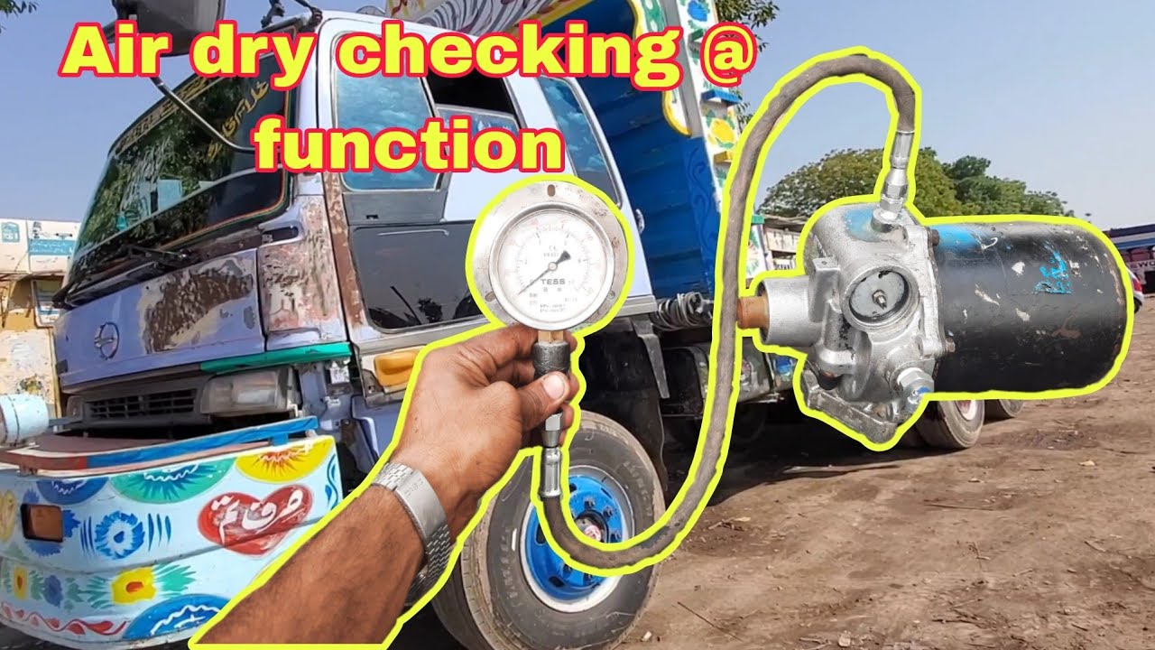 how to airdry checking  function and air dry fault replacement hino truck Hindi Urdu