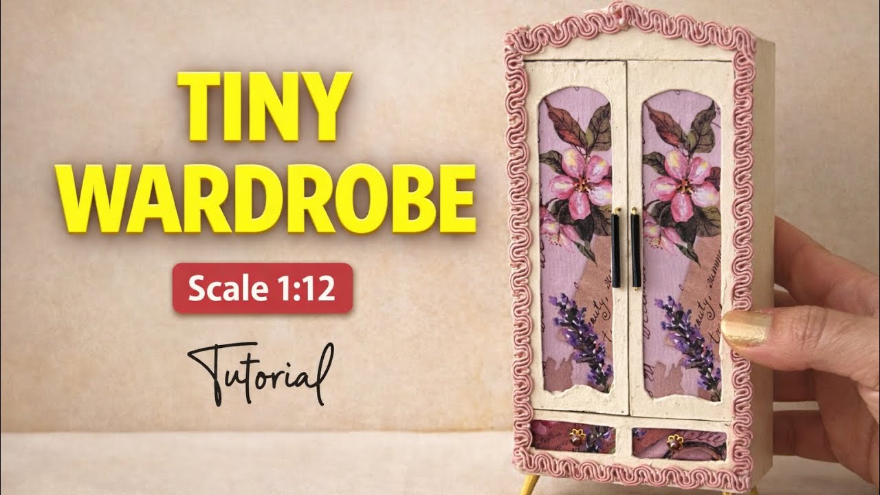 DIY Dollhouse Wardrobe ✨ Luxury Vintage Closet Build in 1:12 Scale