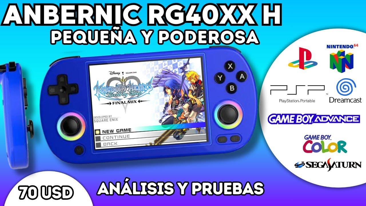 Anbernic RG40XX H Compacta y Potente Emula N64 , DreamCast , PS1 , PSP