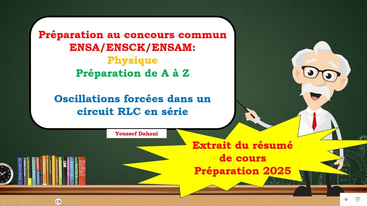 Préparation 2025: Extrait du résumé de cours RLC série forcée (cours pour les écoles d'ingénieurs)