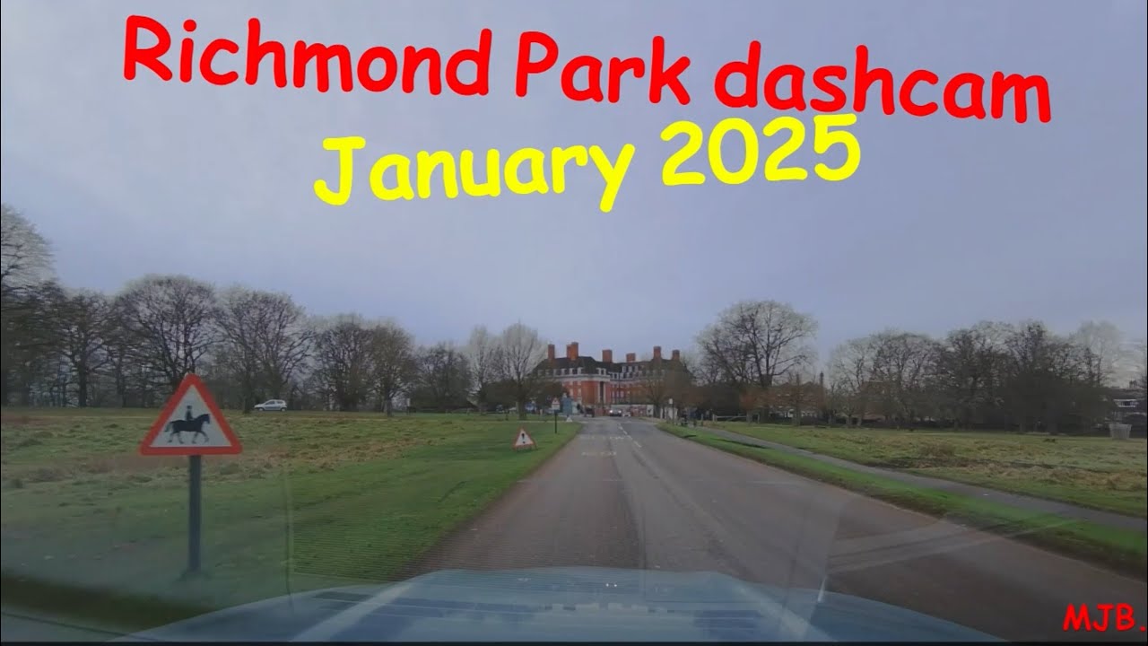 Richmond Park, a short drive from Richmond gate to Kingston gate, using my cars dashcam…January 2025