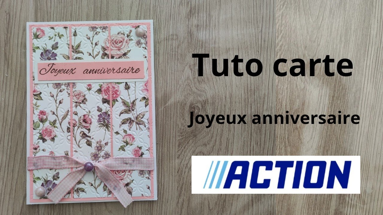 Tuto carte anniversaire #scrap #tuto #scrapbooking #diy
