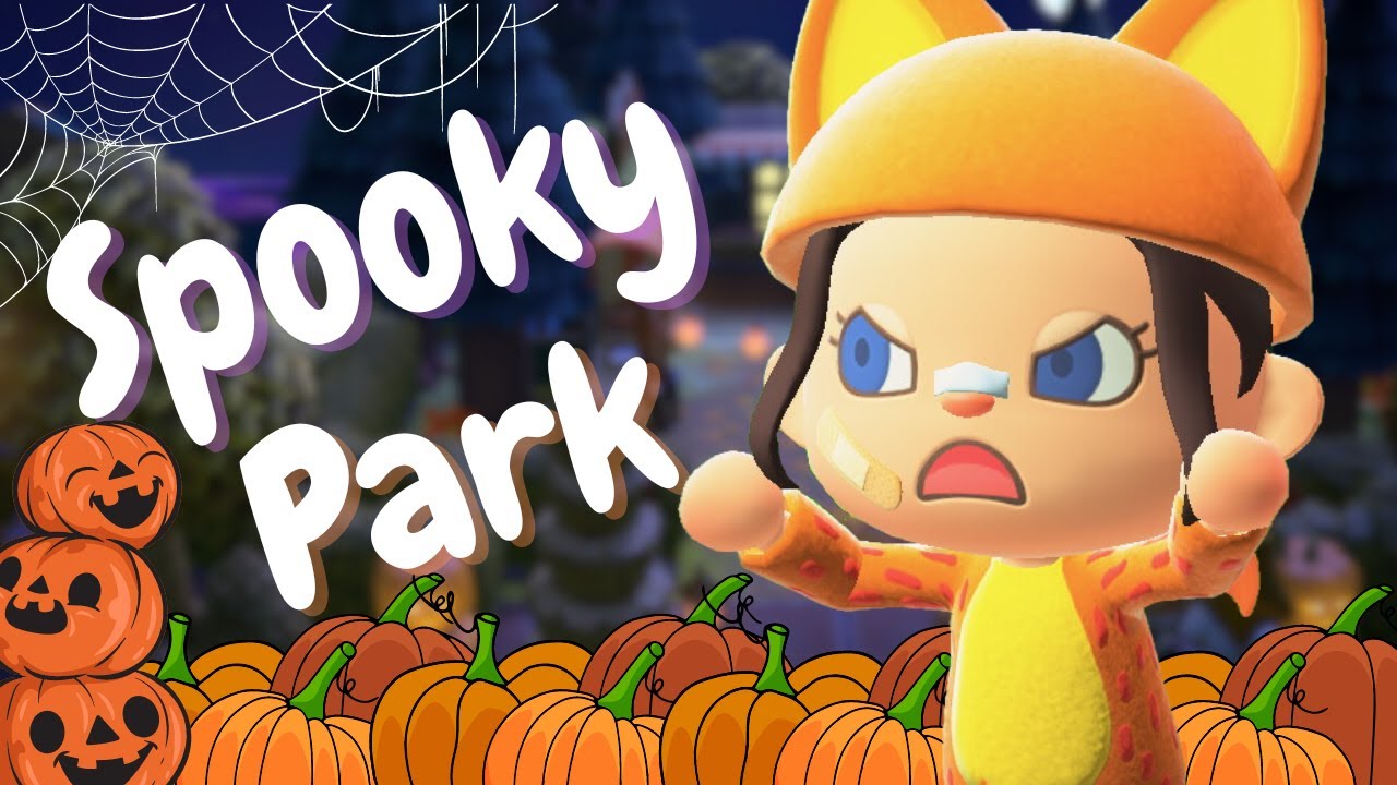 A SPOOKY PARK AND CAMPSITE BUILD | HALLOWEEN TOWN ISLAND | ANIMAL CROSSING NEW HORIZONS