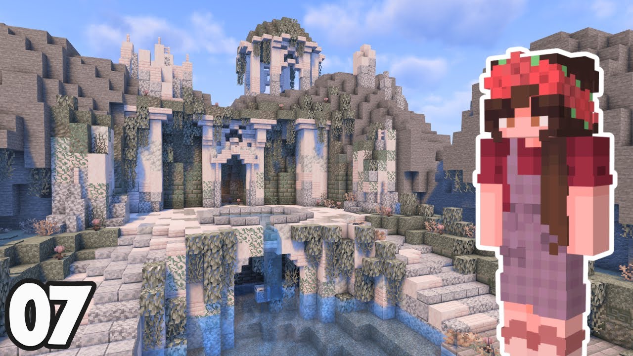 I built a PALE GARDEN TEMPLE in Minecraft