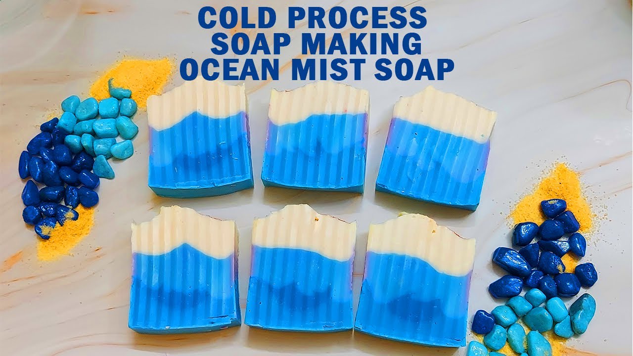 Cold Process Soap Making Tutorial | Ocean Mist Soap | How  to Make Cold Process Soap in Simple Steps