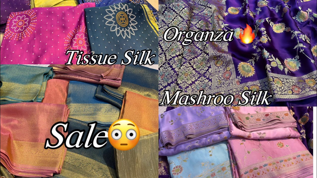 Sale 😳Aleart🚨Mashroo Silk Tissue Silk Tissue Digital Print Semi Katan Silk Premium Collection#video