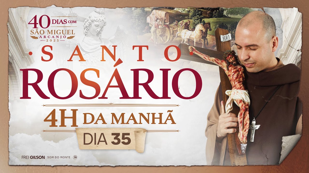 Santo Rosário | 40 Dias com São Miguel Arcanjo 2025 | 03:40 | 23/09 | 35° Dia | Live Ao vivo