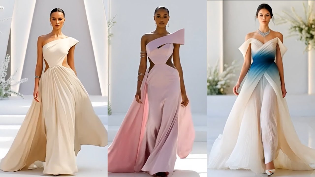 Pleated Asymmetry Gown Wedding Spotlight