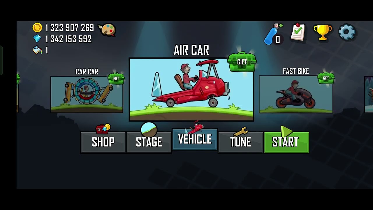 All Vechile unlocked in hill Climb Racing| | Unlimited coins and Diamonds| | #hillclimbracing