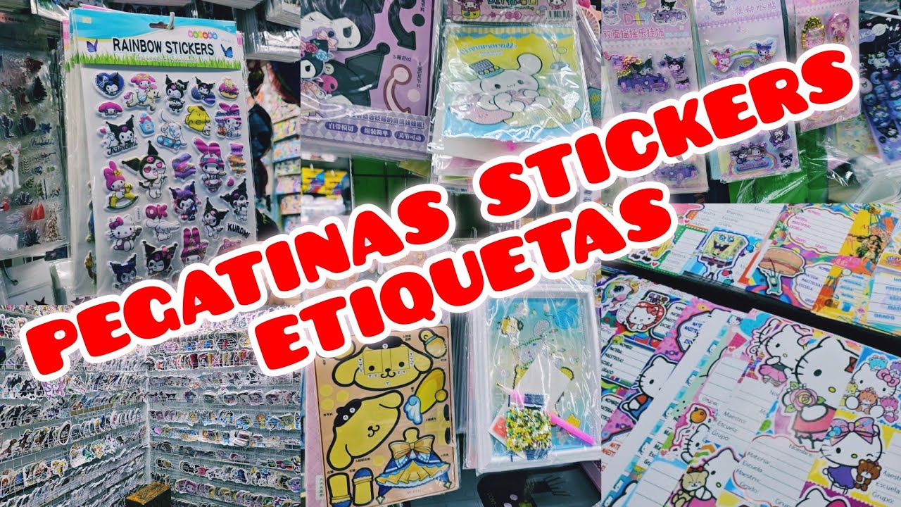 😱ETIQUETAS Y CALCOMANIAS ESCOLARES BIEN BONITAS😍STICKERS PARA LOS COLORES Y LIBRETAS DE TUS AMORES
