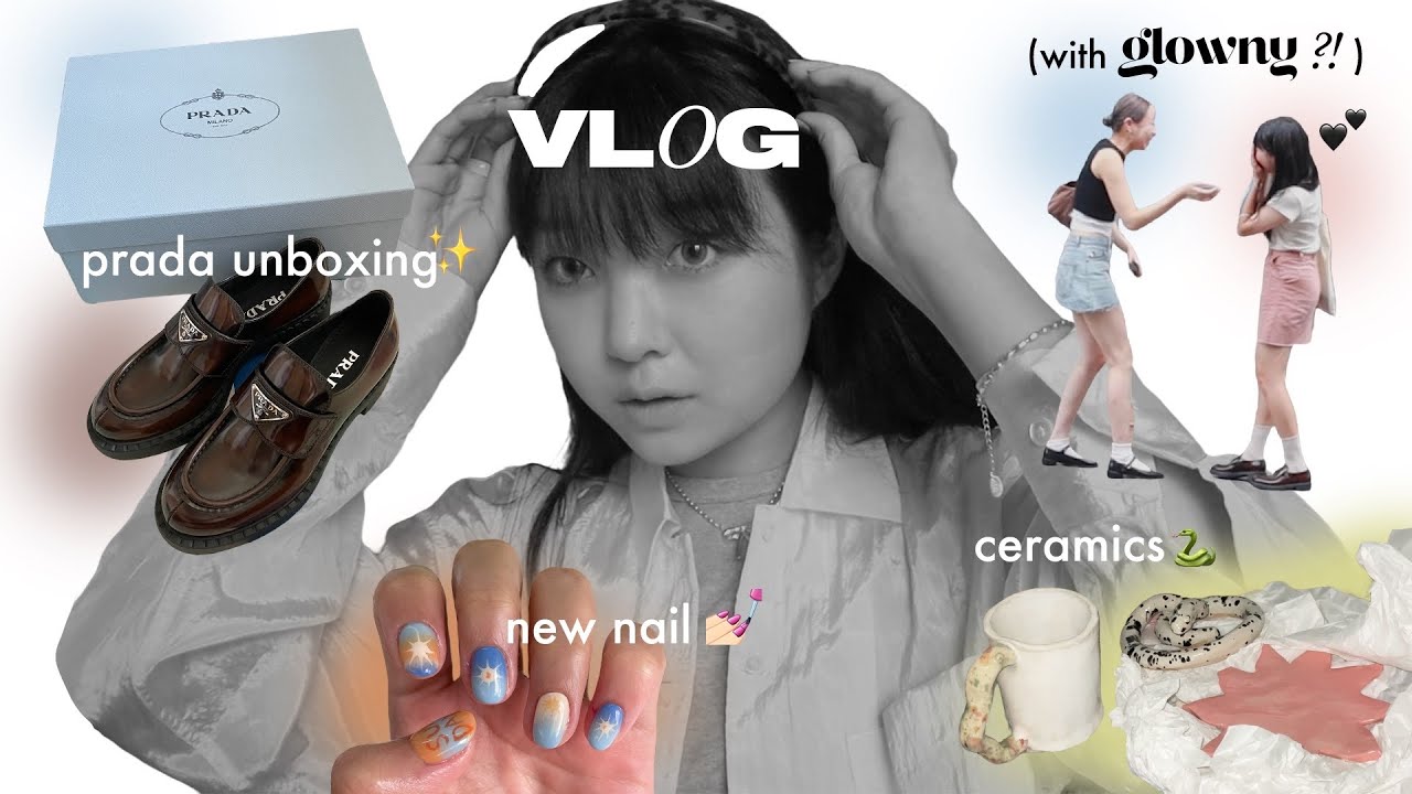 (ENG) 먹고 놀고 쇼핑하라vlog🍧 프라다 로퍼 언박싱, 글로니 미팅날, 뉴 네일, 종로 & 삼각지 최애place✨