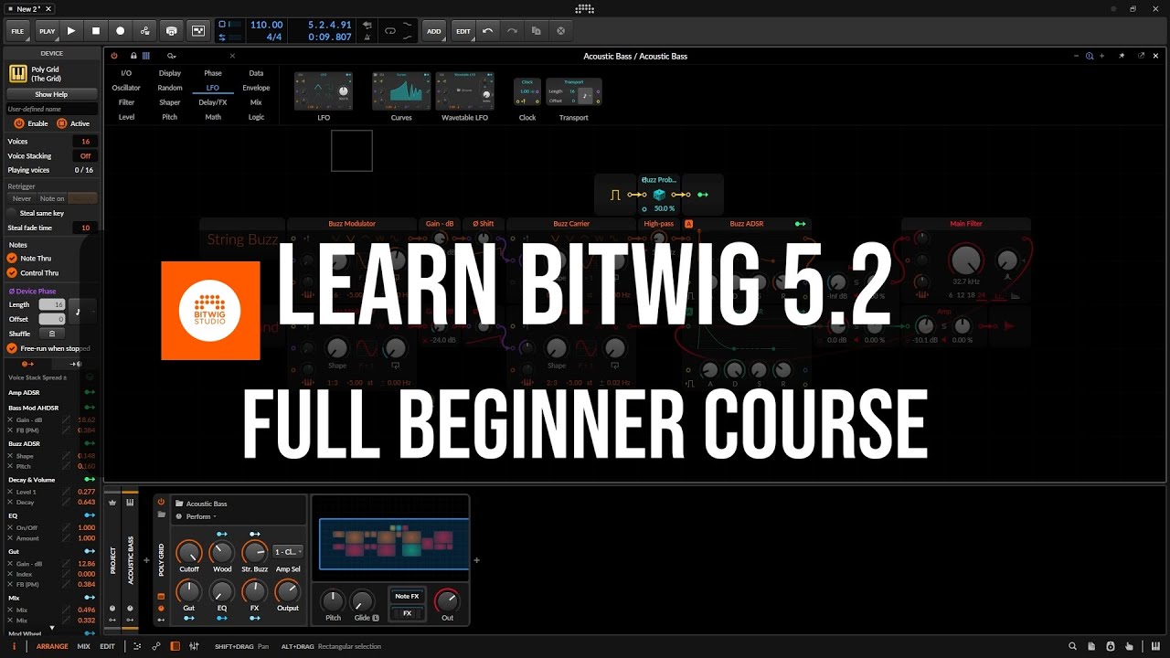 Bitwig Studio 5.2 | Полное руководство для начинающих [Полный курс]