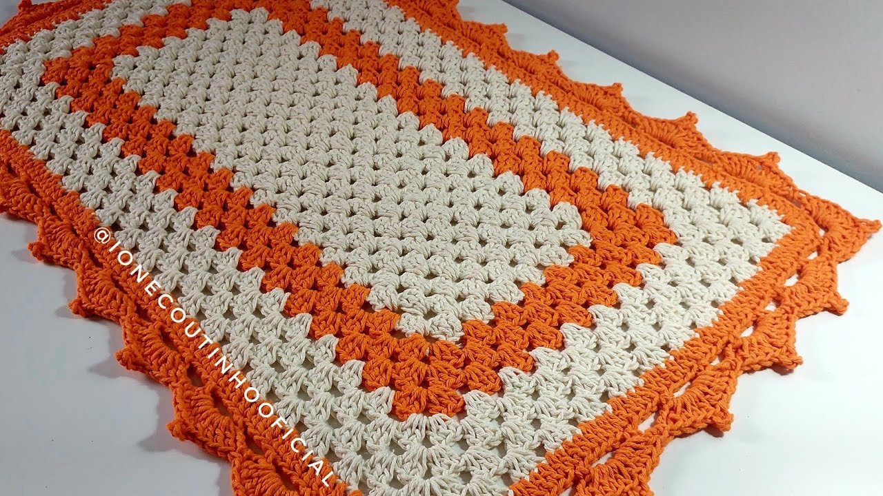 TAPETE RETANGULAR MUITO FÁCIL PASSO A PASSO. Aula completa.