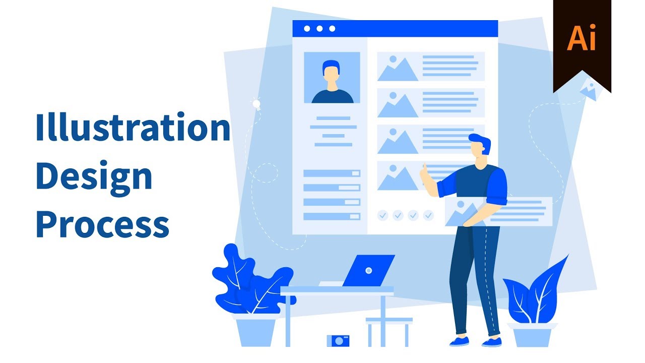 Illustration Design in Illustrator - Flat Style (Process)