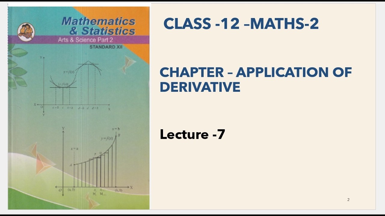 Class 12 th | Maths2 | Chapter 2| AOD | Lect 7 | Maharashtra Board |HSC