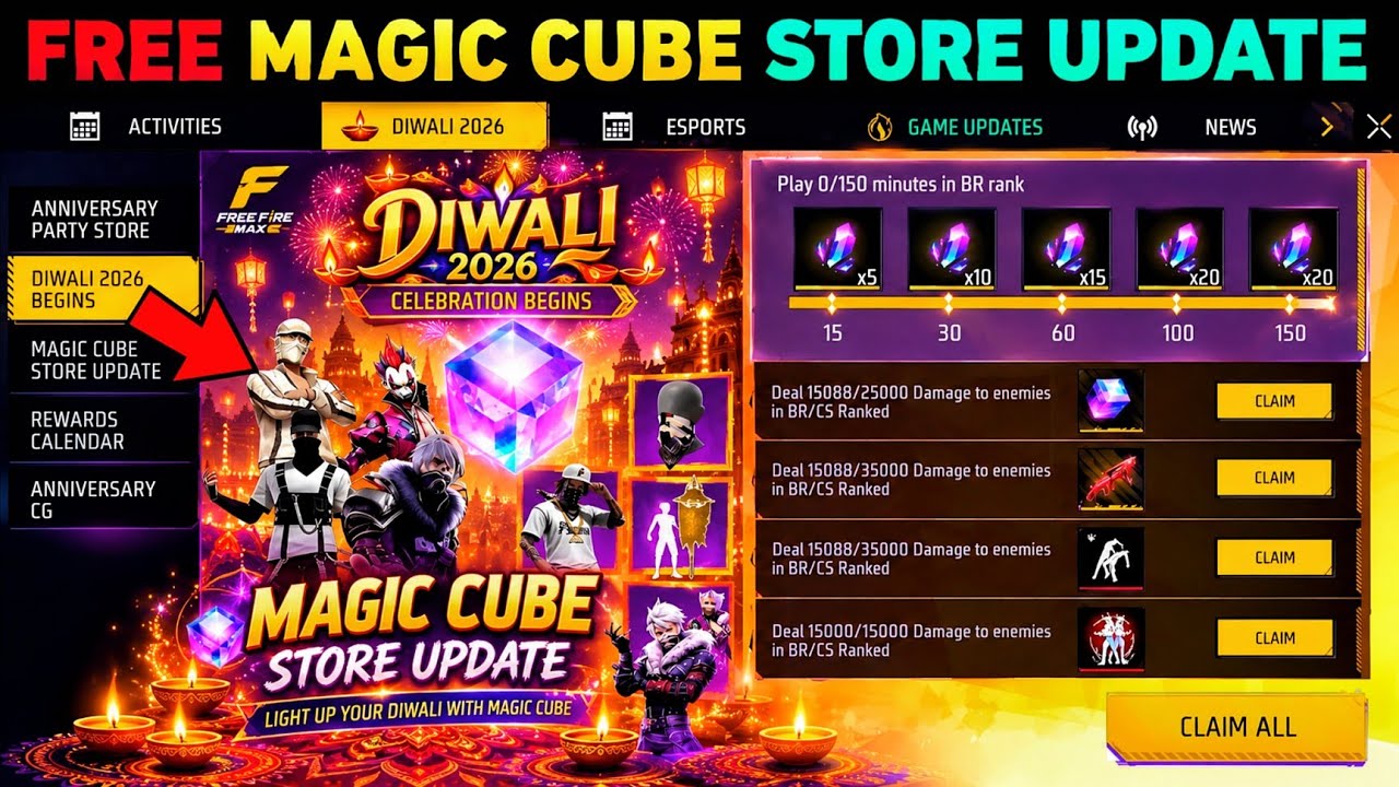 Magic Cube Store Update | Diwali 2026 magic cube Store new bundle update 2026 free fire FF New Event