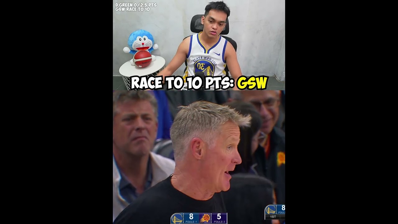 Warriors vs Suns, race to 10 & doraemon O/2.5 pts | Reaction Video #warriors #nba
