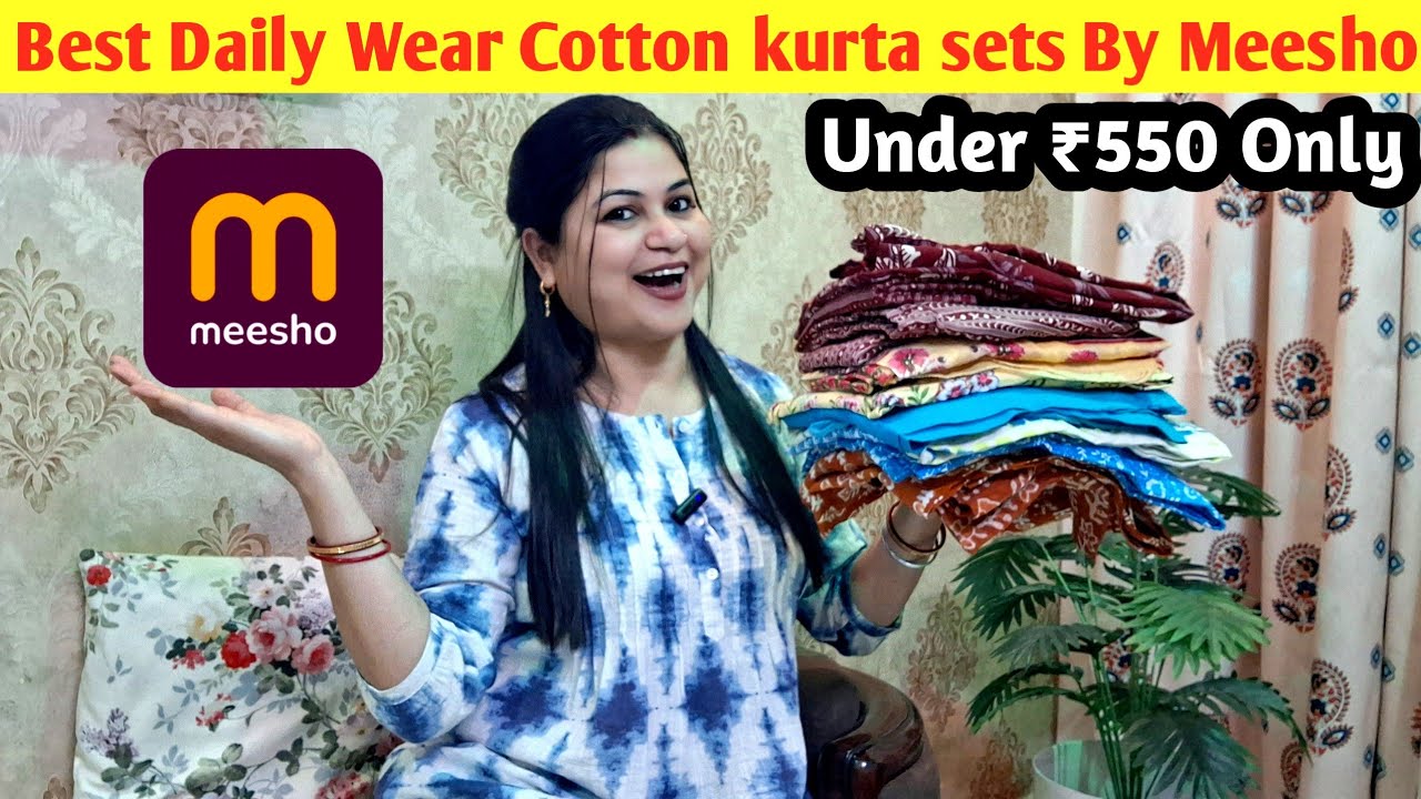Best Daily Wear Cotton Kurta Sets with Dupatta for Summers 🌼 | Meesho Affordable Kurta Sets Haul