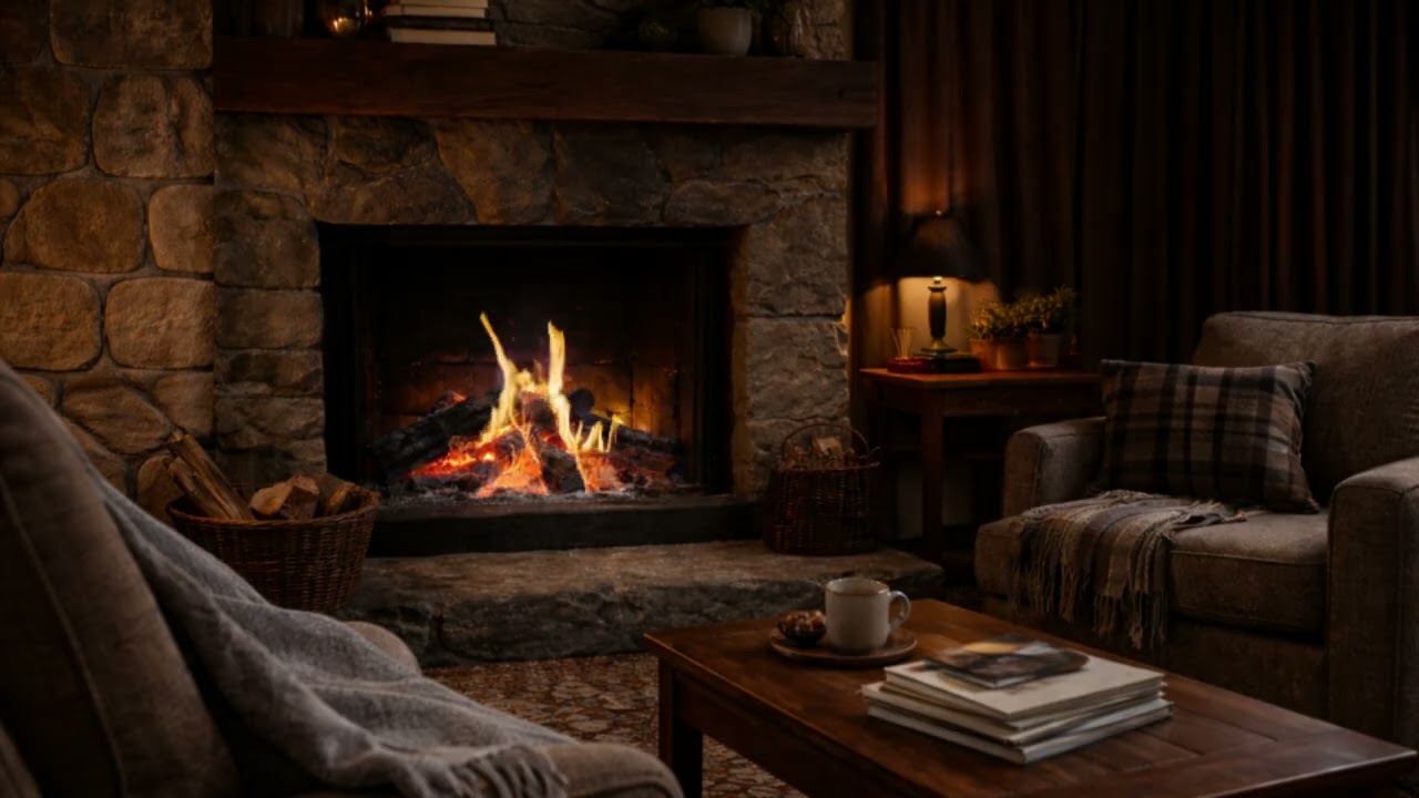 Cozy Fireplace Ambience 🔥 Crackling Fire Sounds for Sleep, Relaxation & Study