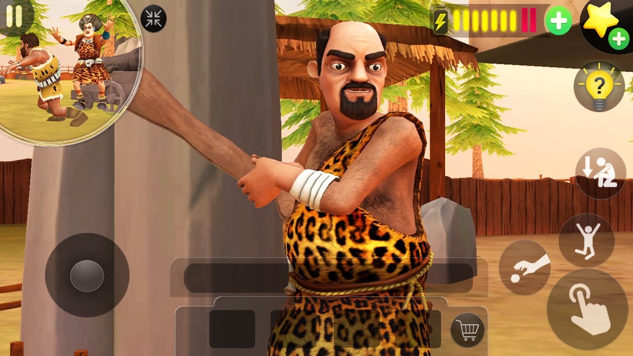Scary Teacher Stone Age - New Update Miss T and Macho Man' s Evil Plan - Gameplay