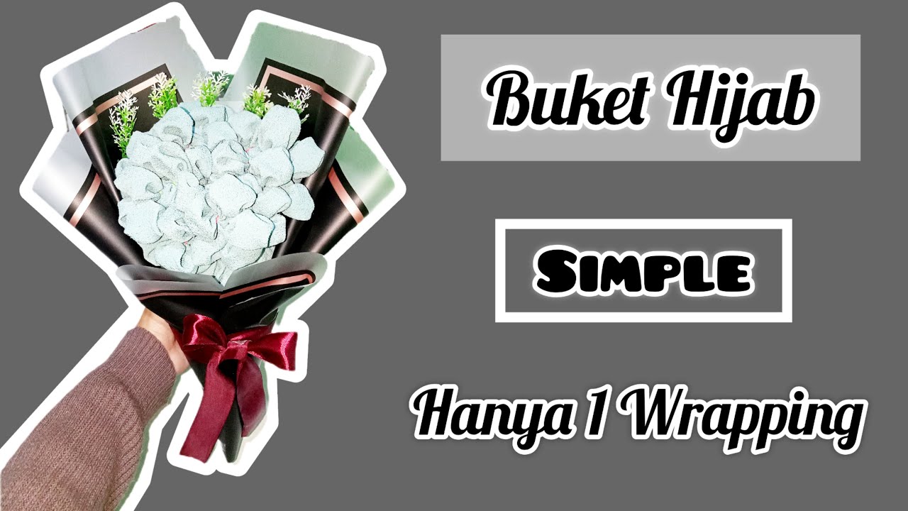 tutorial buket Hijab pashmina instan simple kekinian 
