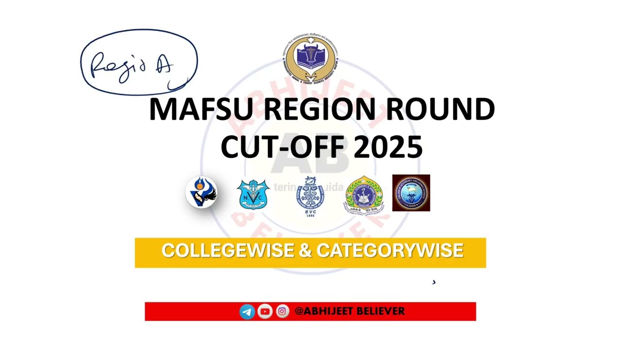 MAFSU Region A Cutoff 2025 | Maharashtra Nagpur Veterinary college cutoff 2025 🔥