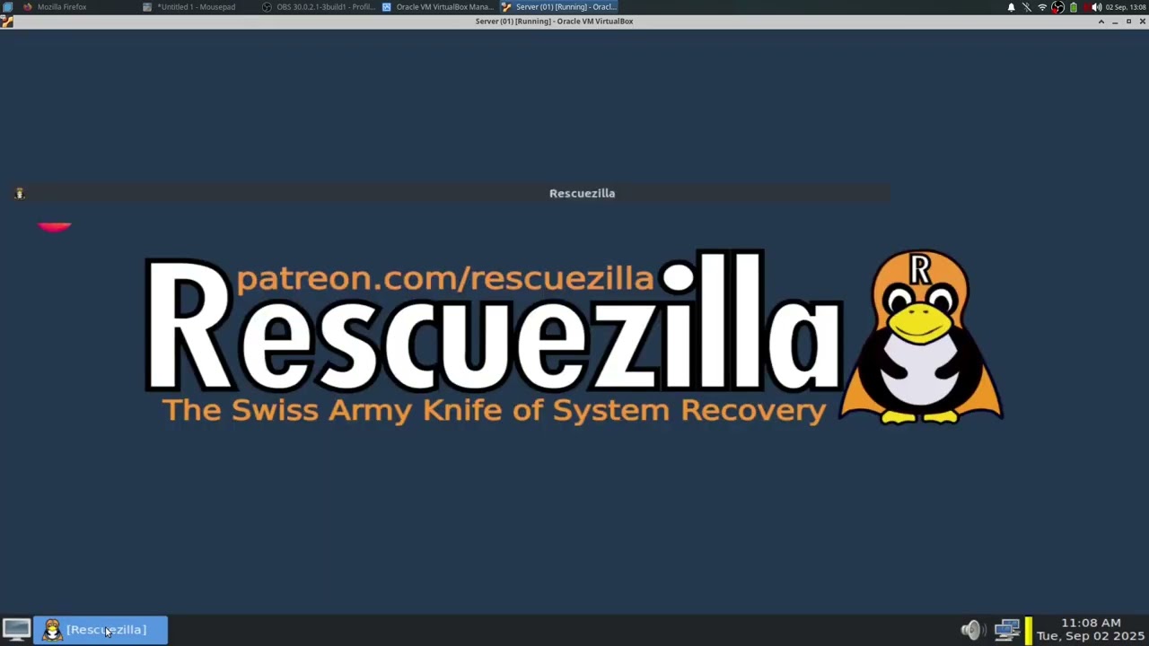 Backup OS with Rescuezilla + VirtualBox - Part 2