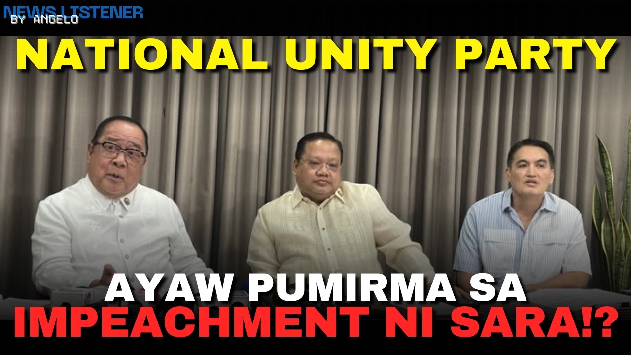 National Unity Party, Hindi Pipirma kung hindi MALAKAS ang IBIDENSYA Laban kay Sara? HAAA?????!!!!!!