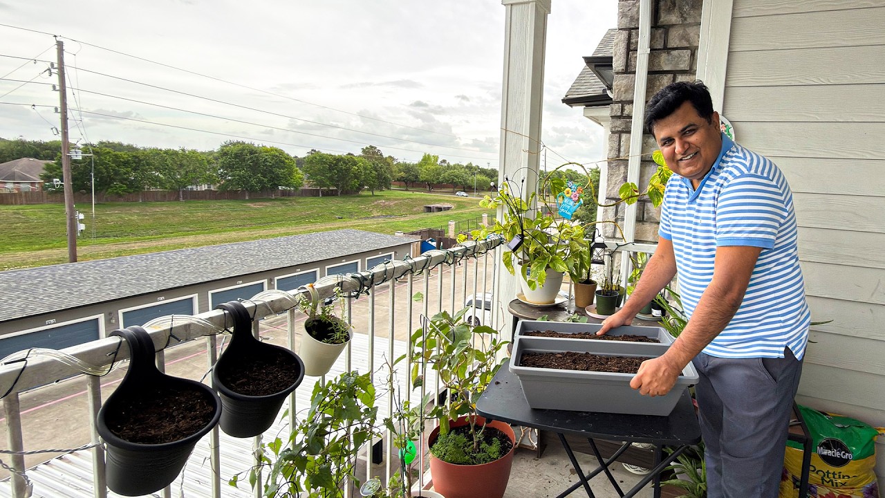 Aaj Balcony Me ziyada phool Laga Diye 😍🇺🇸