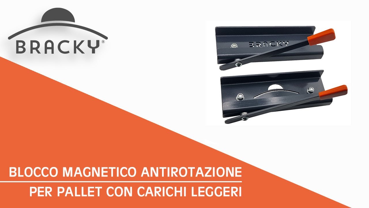 BLOCCO MAGNETICO ANTIROTAZIONE PER PALLET CON CARICHI LEGGERI da Bracky