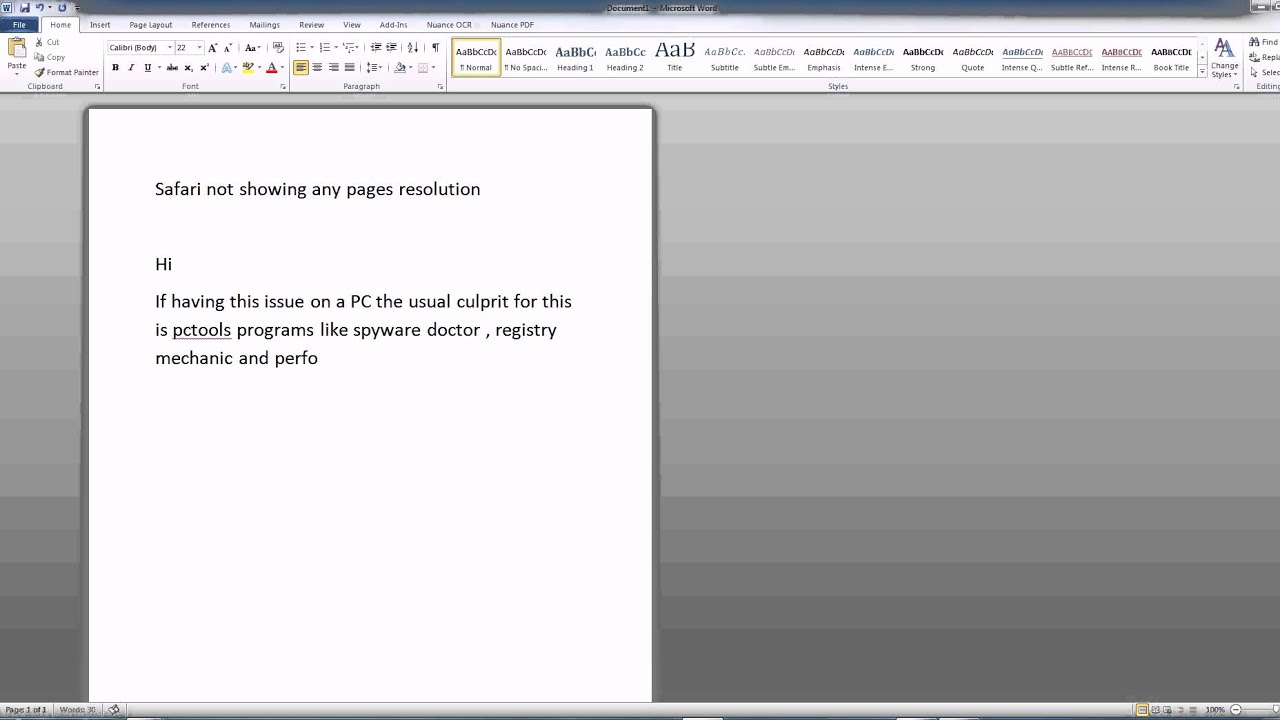 Safari not loading pages resolution